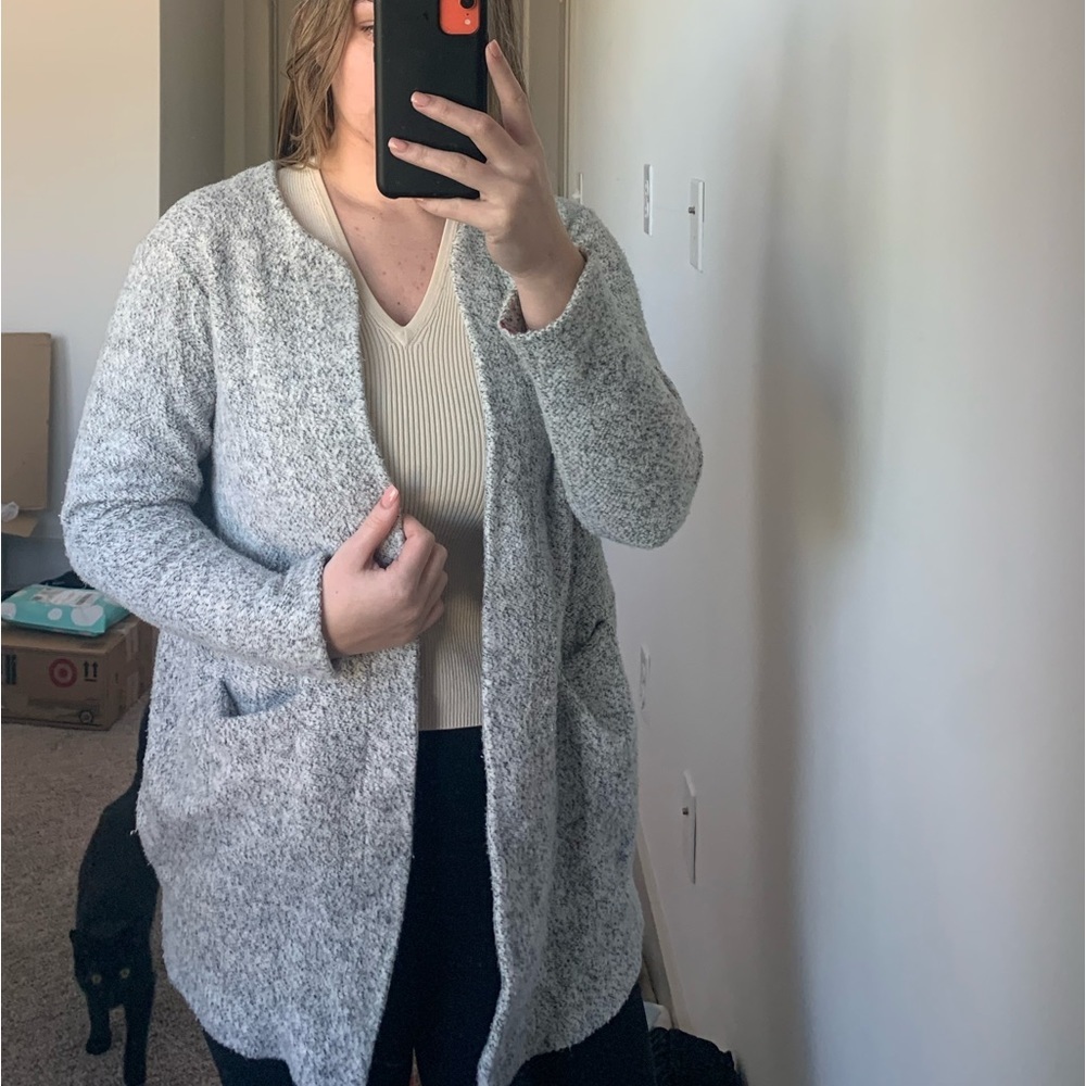 Zara grey cardigan sweater
